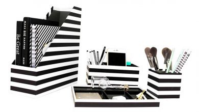 Black and white accessories