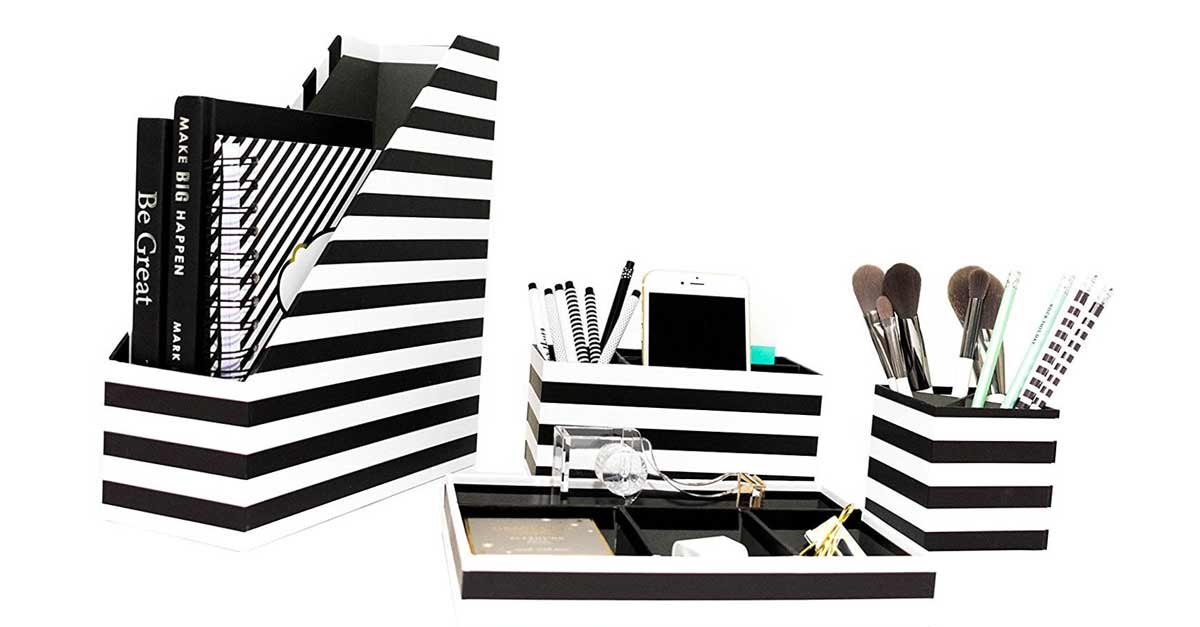 Black and white accessories